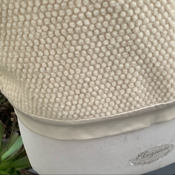 KORA RAE Sweater Satin Trim Hem, Neck and Sleeve Ivory EUC - Picture 10 of 11